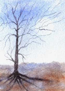 "Winter Morning" by Jean Johnson, Madison WI - Watercolor